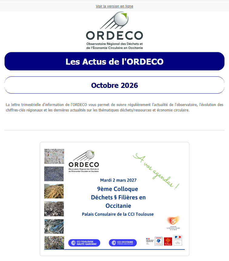 Les actus de l&aposORDECO - Octobre 2026