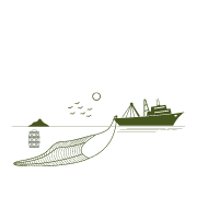Navires de pêche contenant du plastique