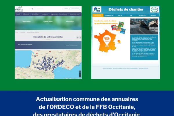 Actualisation 2022 Annuaires déchets ORDECO FFB