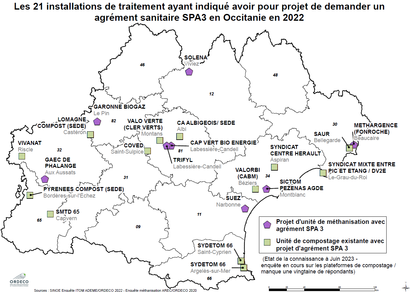 Installations avec projet agrément sanitaire SPA 3 2022