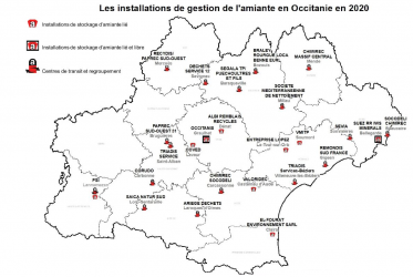 Les installations de gestion de l&amp;amp;amp;amp;amp;amp;aposamiante en Occitanie en 2020