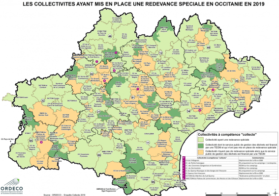 Redevance spéciale en Occitanie en 2019