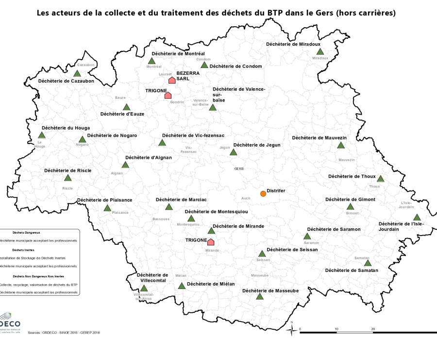 32 - Acteurs collecte et traitement des déchets du BTP GERS