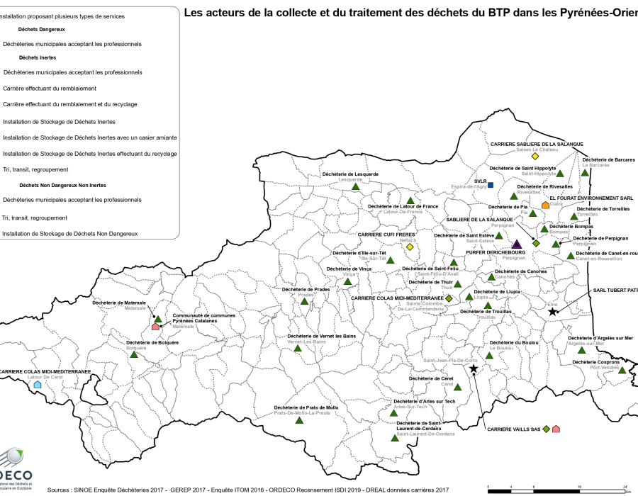66 - Acteurs collecte et traitement des déchets du btp PYRENEES ORIENTALES