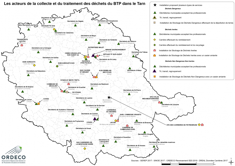 81 - Acteurs de collecte et traitement des déchets du btp TARN