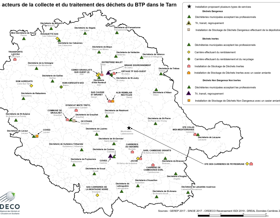 81 - Acteurs de collecte et traitement des déchets du btp TARN