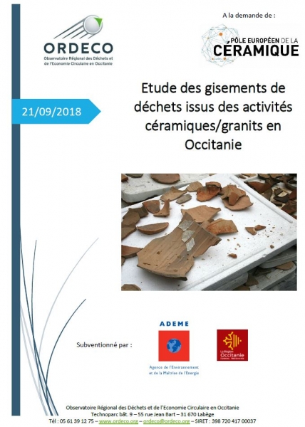 Rapport gisement déchets céramique granits 2018