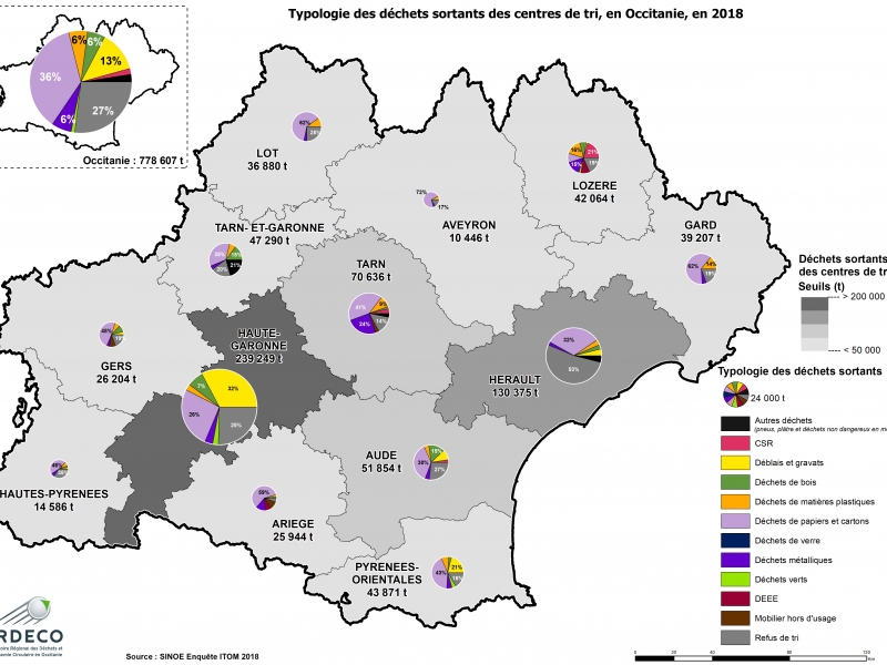 Carte typol déchets sortants des centres de tri
