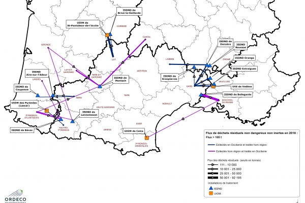 Carte flux interrégionaux déclinée ITOM 2018