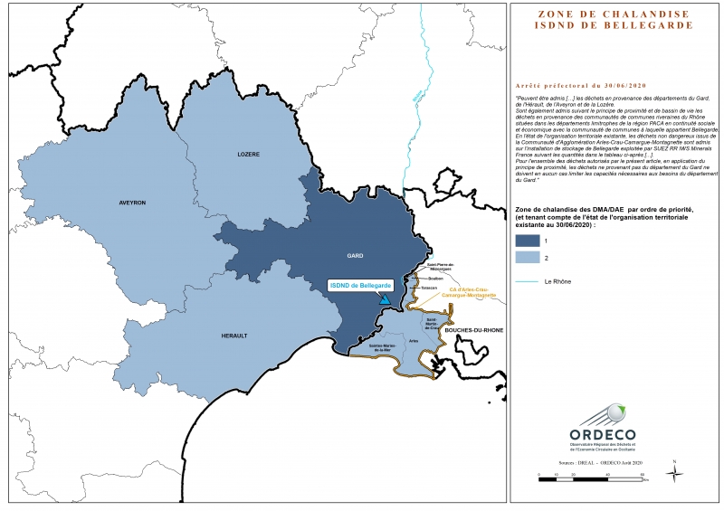 30 ISDND BELLEGARDE Zone de chalandise AP 062020 Version Août 2020 V1 DREAL