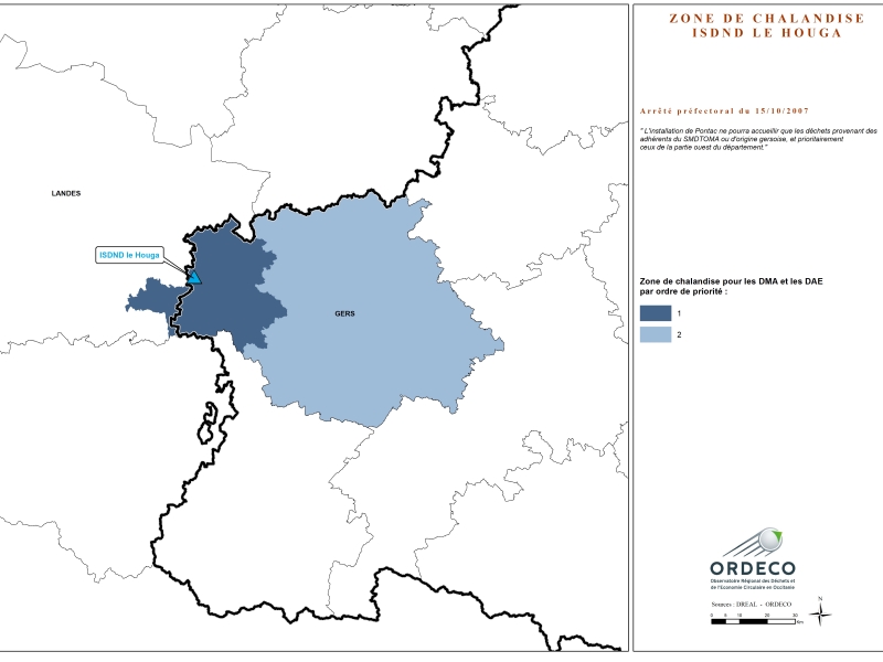 32 ISDND LE HOUGA Zone de chalandise AP 102007