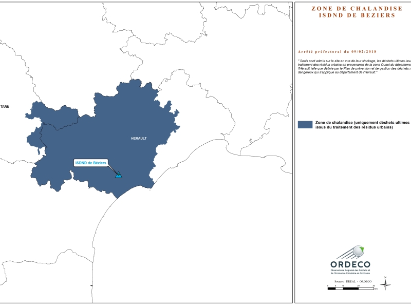 34 ISDND DE BEZIERS Zone de chalandise AP 022018